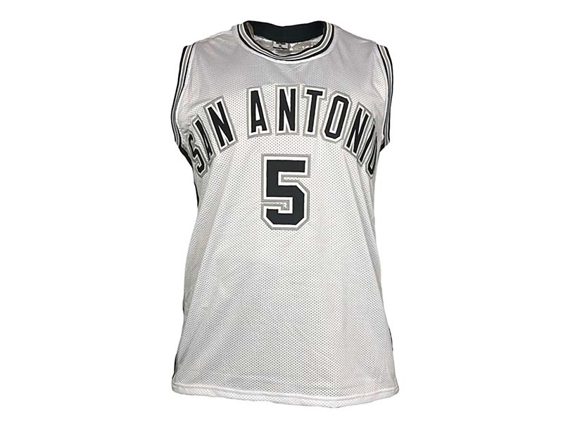 Robert Horry Signed San Antonio White Basketball Jersey Beckett