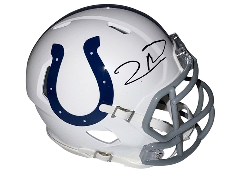 Robert Mathis signed Indianapolis colts Speed Mini Helmet JSA
