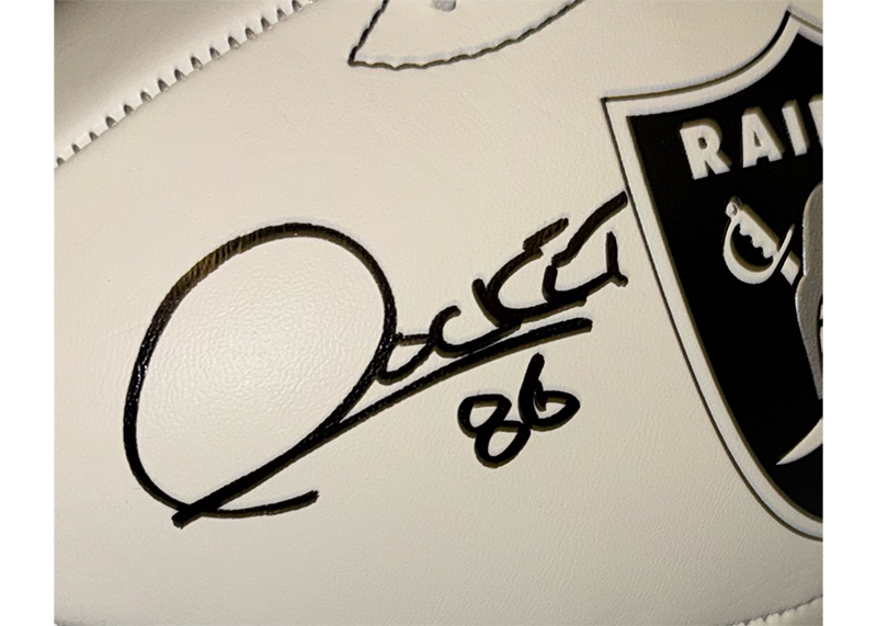Rocket Ismail Signed Oakland Raiders Football Logo JSA