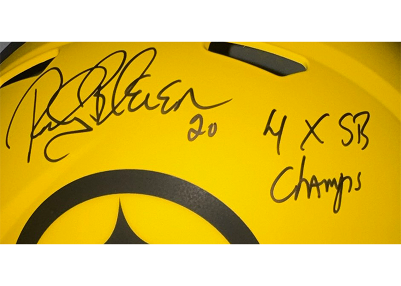 Rocky Bleier Signed Pittsburgh Steelers Rave Full Size Helmet JSA