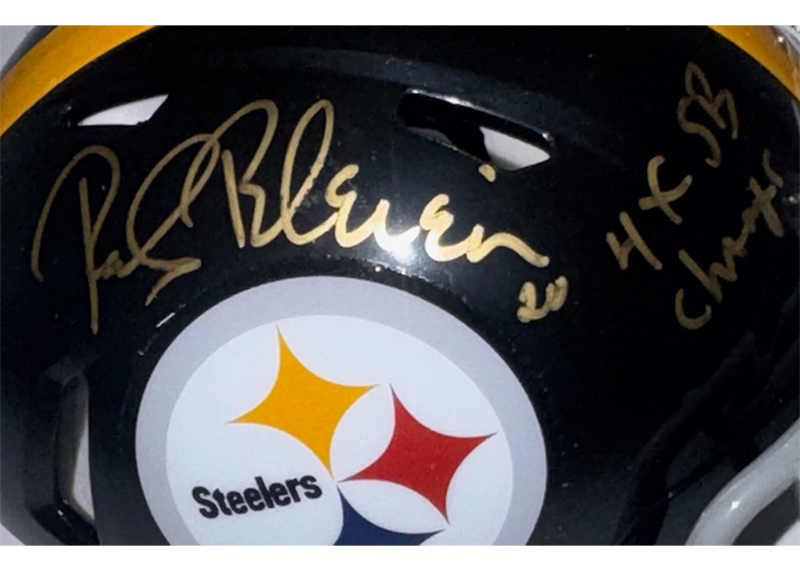Rocky Bleier Signed Pittsburgh Steelers Speed Mini Helmet JSA