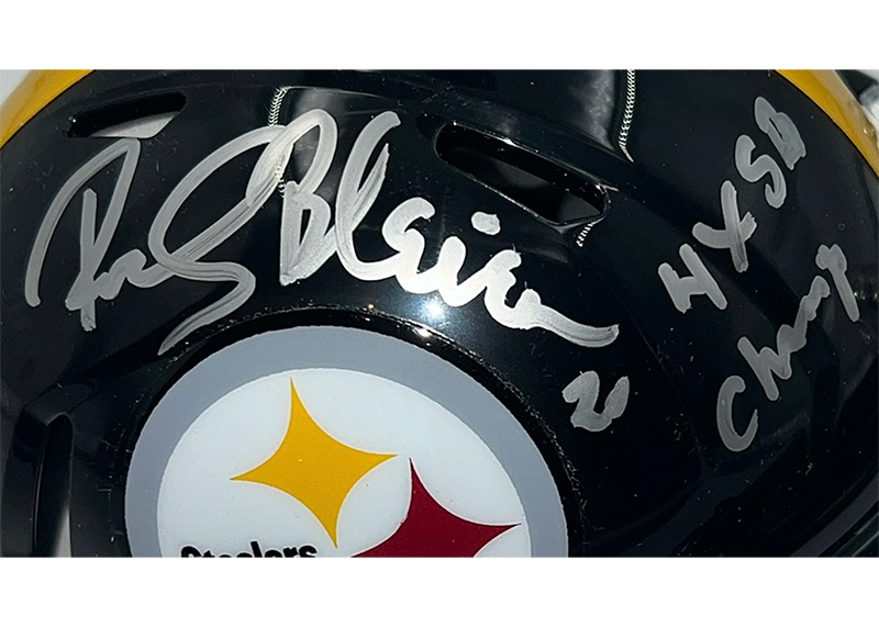 Rocky Bleier Signed Pittsburgh Steelers Speed Mini Helmet JSA Inscription