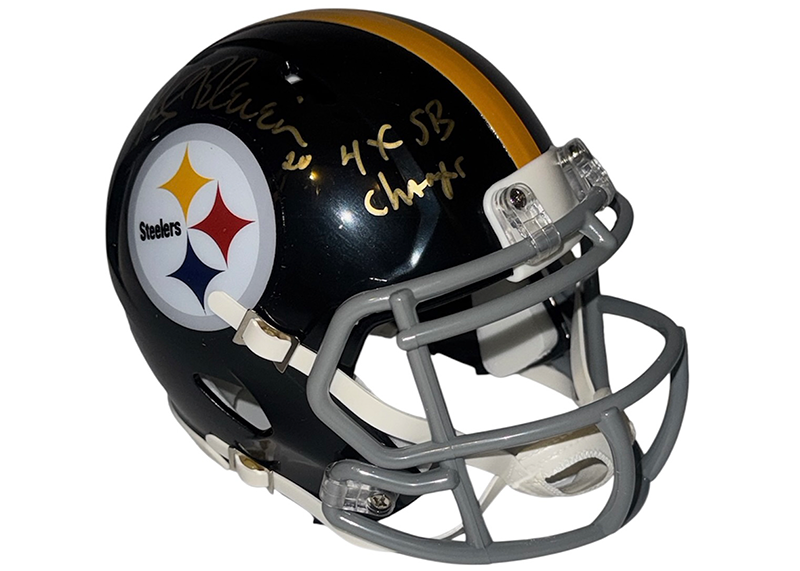 Rocky Bleier Signed Pittsburgh Steelers Speed Mini Helmet JSA