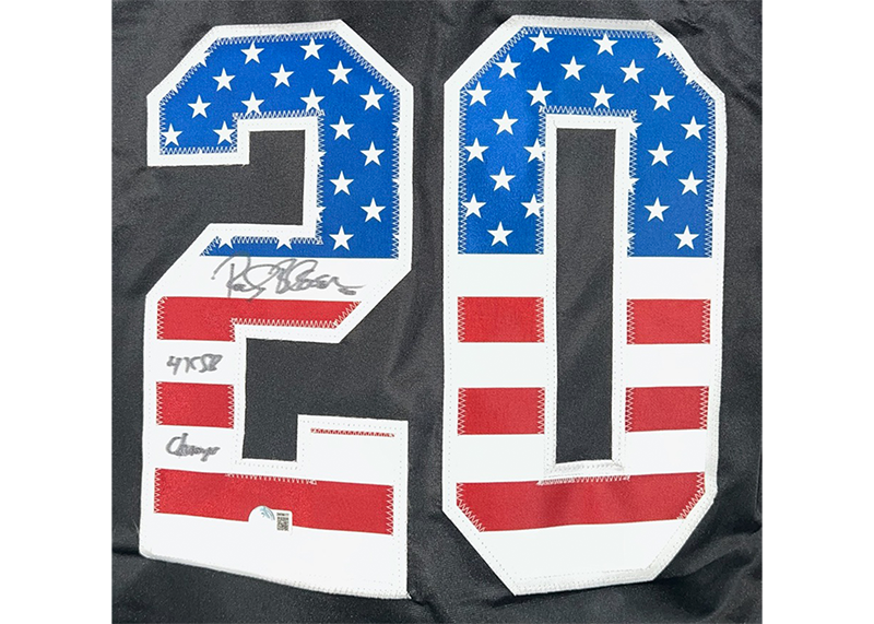Rocky Bleier "4x SB Champ" Signed Pittsburgh USA Black Jersey Beckett