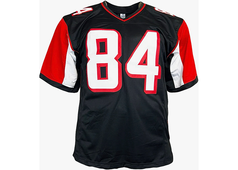Roddy White Signed Atlanta Black Football Jersey Beckett