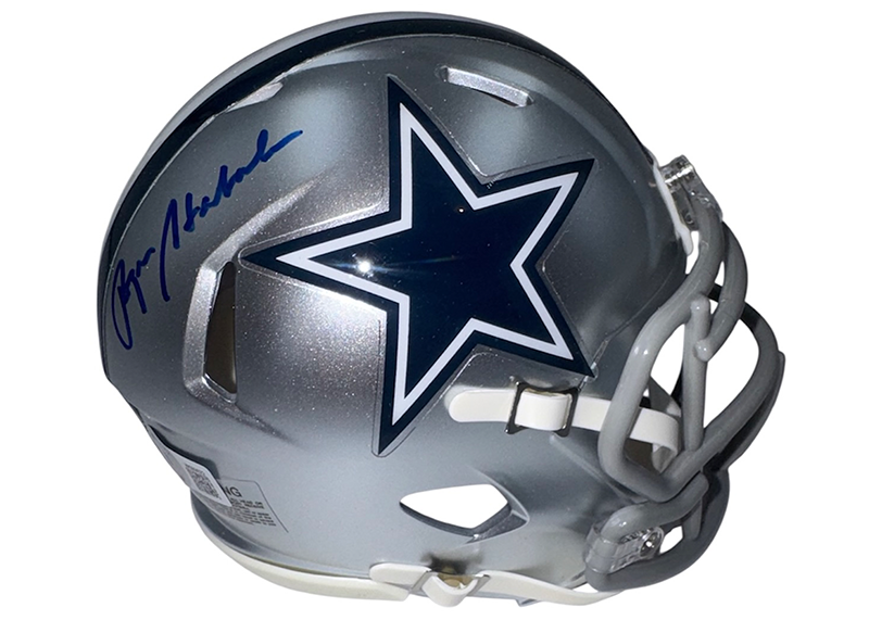 Roger Staubach Signed Dallas Cowboys Speed Mini Helmet Beckett