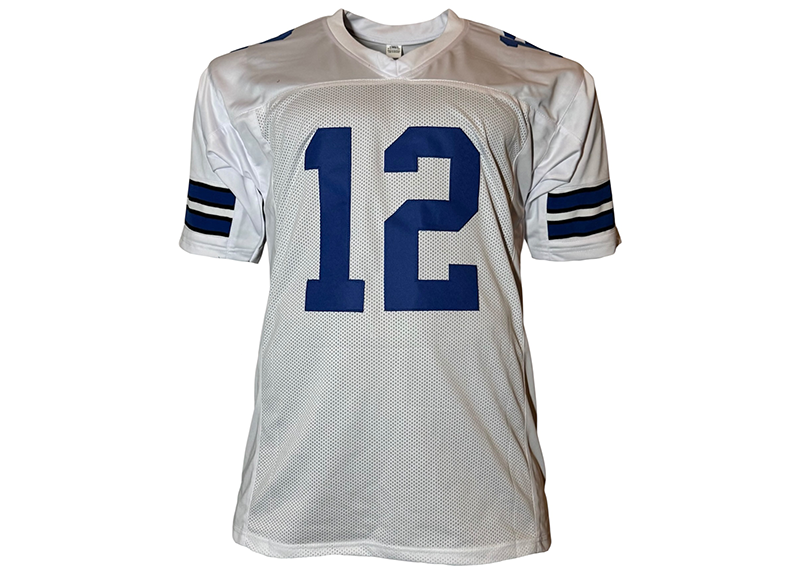 Roger Staubach Signed Dallas White Football Jersey JSA