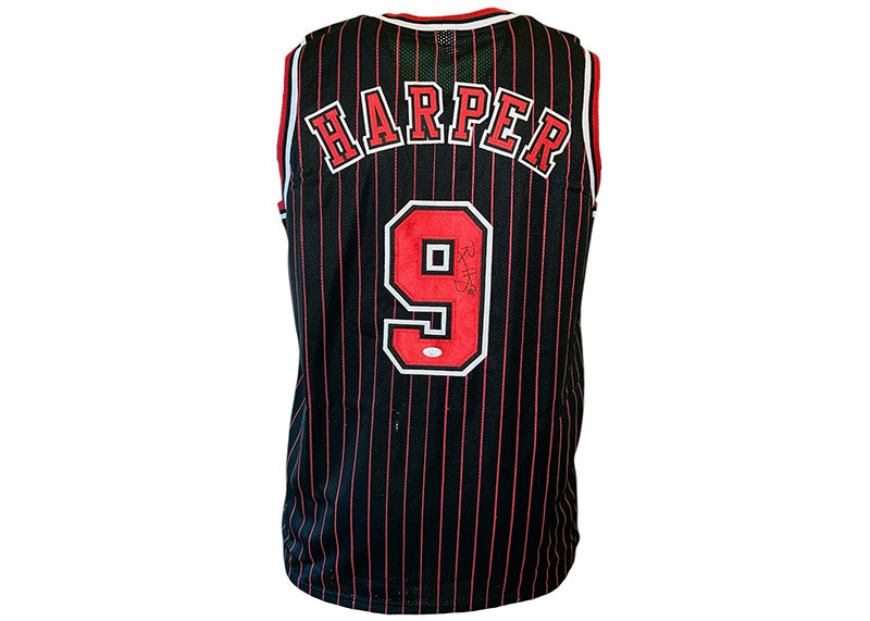 Ron Harper Signed Chicago Pinstripe Basketball Jersey JSA