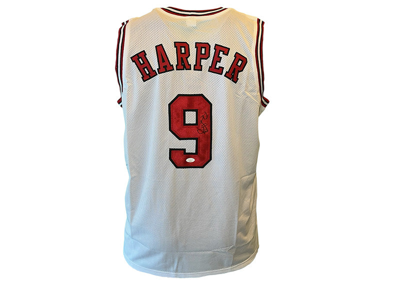 Ron Harper Signed Chicago White Basketball Jersey JSA
