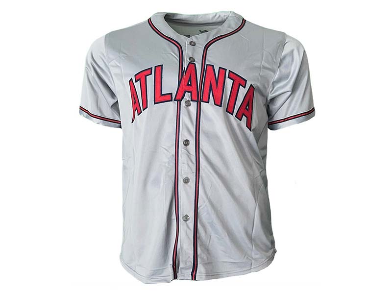 Ronald Acuna Jr. Autographed Gray Atlanta Custom Baseball Jersey Beckett