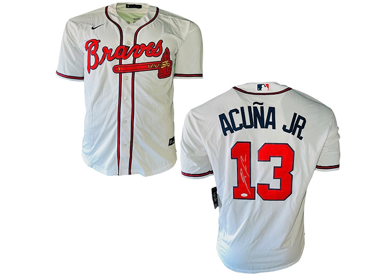 Ronald Acuna Jr. Atlanta Braves MLB Maillot pour enfant Blanc 4-7, BLANC Ronald Acuna Jr. Atlanta Braves MLB Maillot pour enfant Blanc 4-7, BLANC