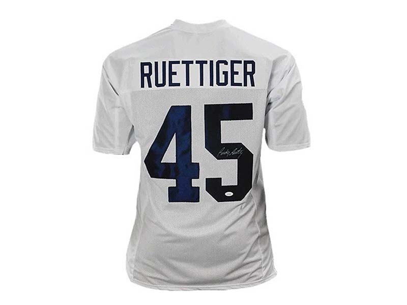 Rudy Ruettiger Signed College White Football Jersey (JSA)