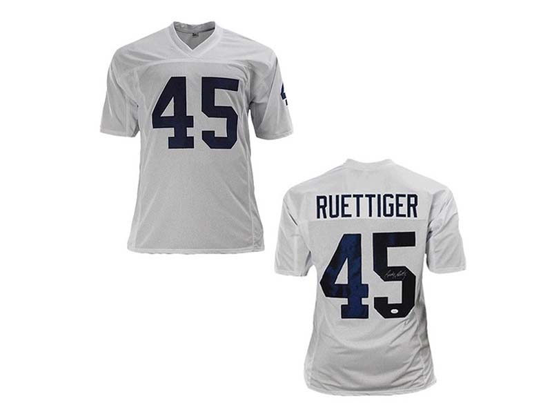 Rudy Ruettiger Signed College White Football Jersey (JSA)