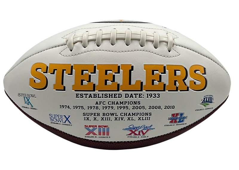 Ryan Shazier Signed Pittsburgh Steelers Team Logo Football JSA
