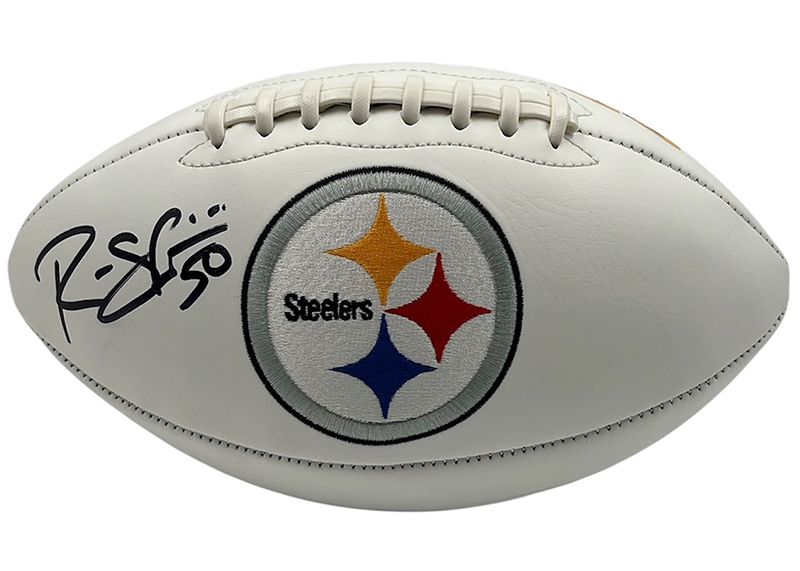 Ryan Shazier Signed Pittsburgh Steelers Team Logo Football JSA