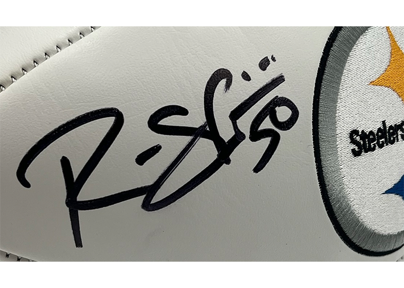 Ryan Shazier Signed Pittsburgh Steelers Team Logo Football JSA