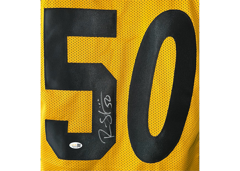 Ryan Shazier Signed Pittsburgh Yellow Football Jersey JSA