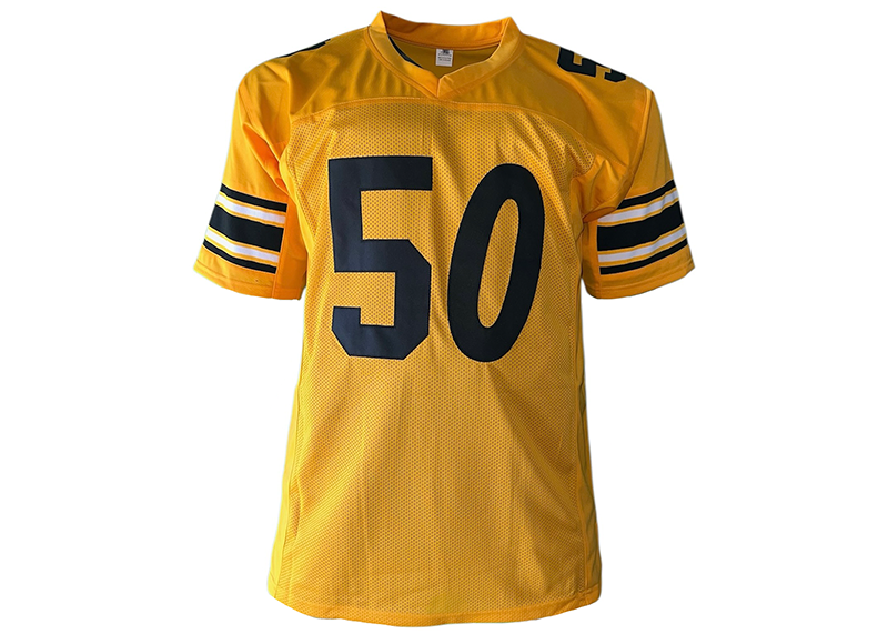 Ryan Shazier Signed Pittsburgh Yellow Football Jersey JSA