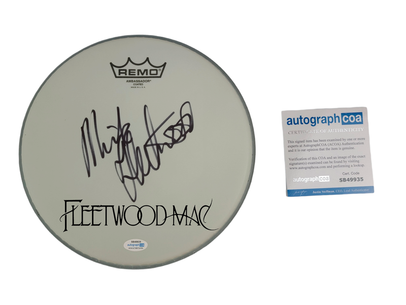 Fleetwood Mac Mick Signed Custom Framed Drum Head Drumhead Display ACOA