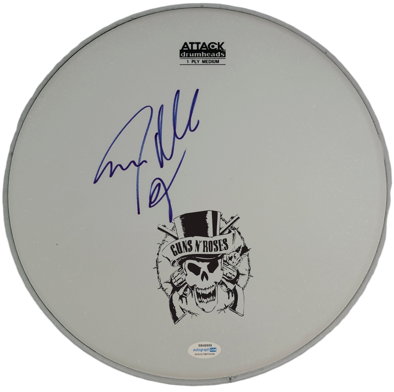 Guns N Roses Steven Adler Signed Autographed Custom Framed Drum Head Display