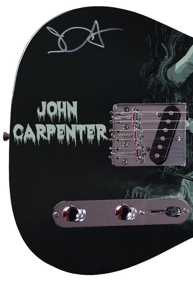 John Carpenter Signed Custom Graphics Photo Guitar ACOA