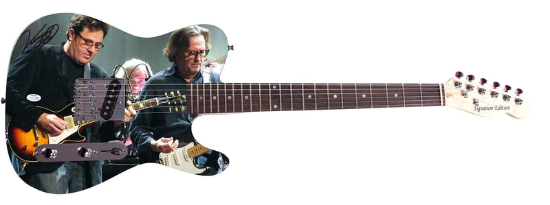 Vince Gill Signed Autographed Eric Clapton Live Graphics Photo Guitar ACOA
