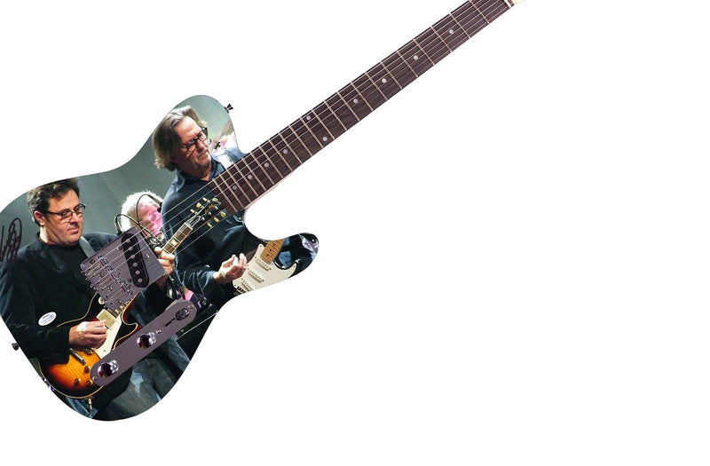 Vince Gill Signed Autographed Eric Clapton Live Graphics Photo Guitar ACOA