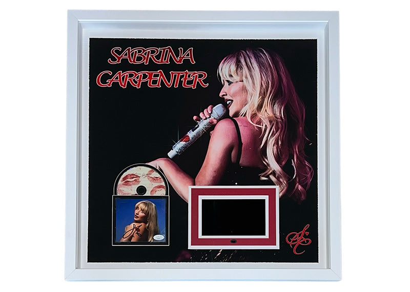 Sabrina Carpenter Signed 3D With With Playable Video 25x25 Framed CD JSA