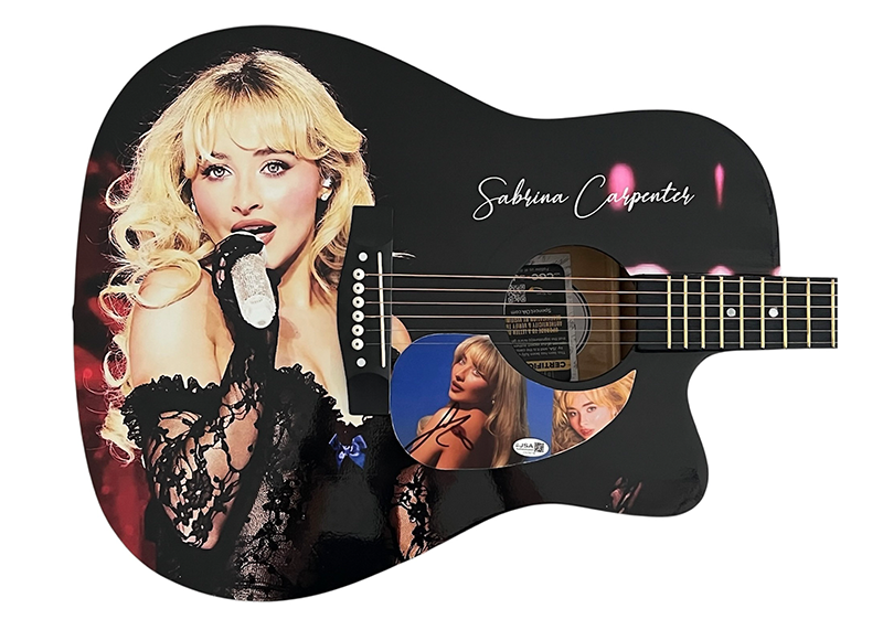 Sabrina Carpenter Signed Acoustic Guitar (JSA) — Golden Autographs