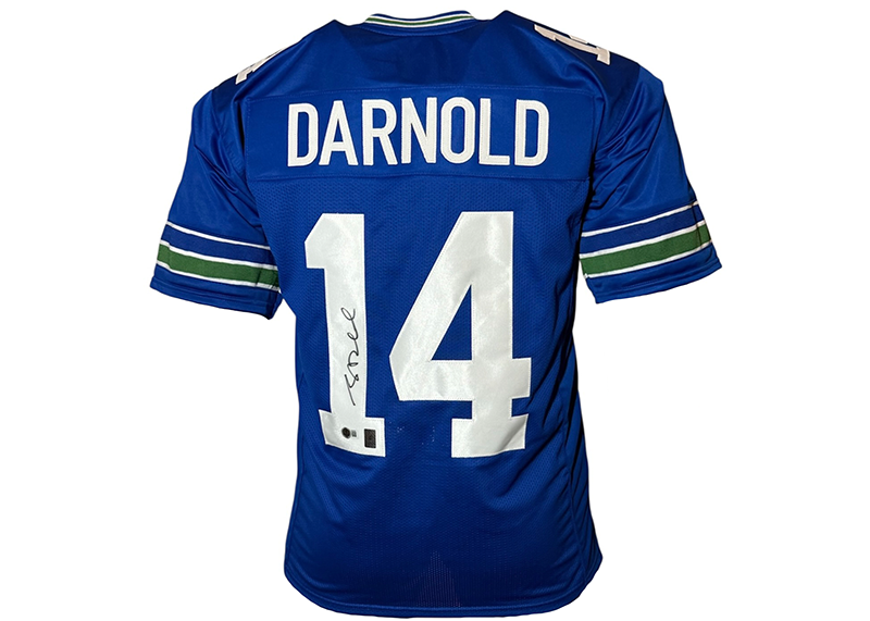 Sam Darnold Signed Seattle Blue Football Jersey Beckett