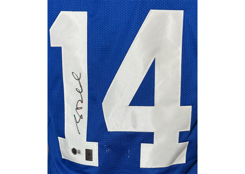 Sam Darnold Signed Seattle Blue Football Jersey Beckett