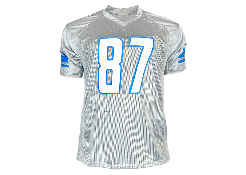 Sam LaPorta Signed Detroit Grey Football Jersey Beckett