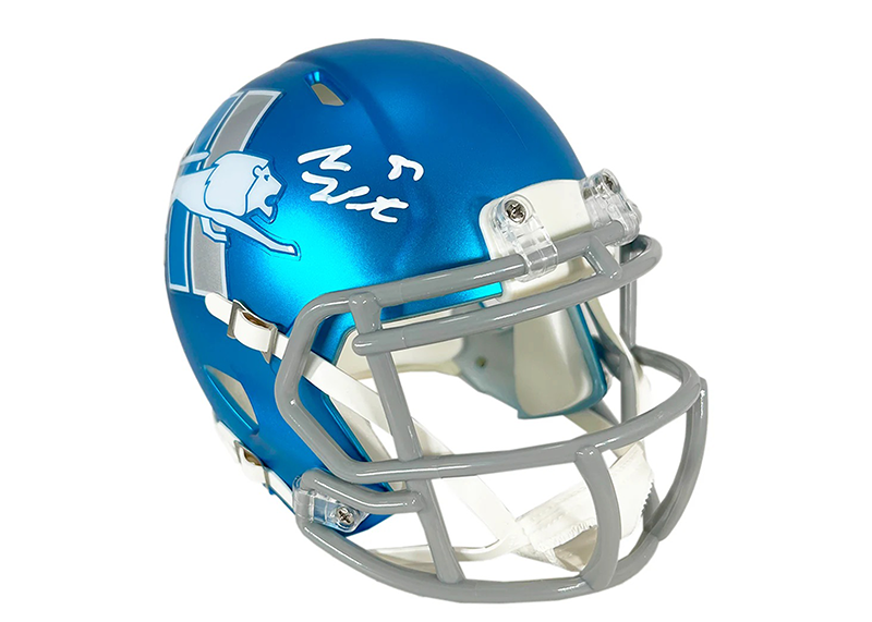 Sam LaPorta Signed Detroit Lions Alt 2023 Speed Mini Football Helmet Beckett