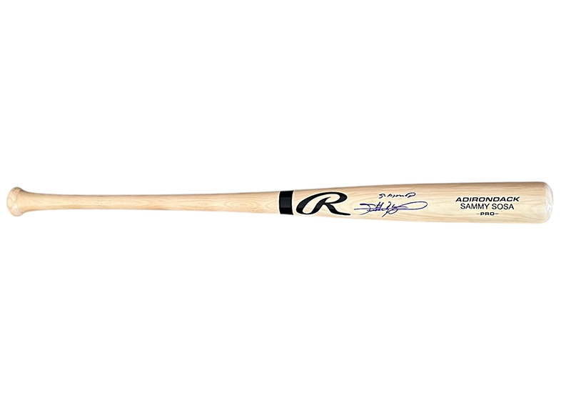 Sammy Sosa Signed Blande Baseball Bat Inscription JSA