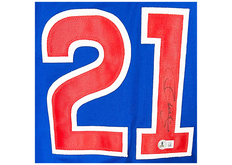 Sammy Sosa Signed Chicago Blue Baseball Jersey Beckett