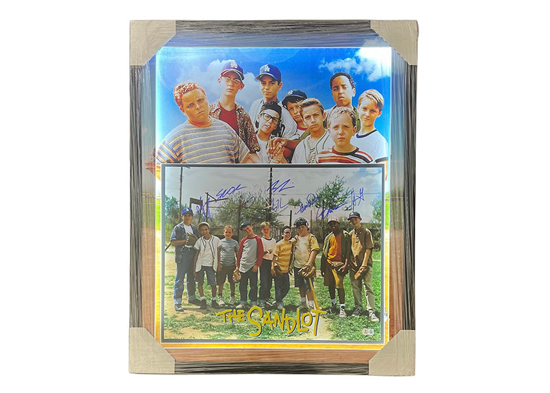 The Sandlot Movie Cast Signed 8 31x25 3D LED Light Frame Photo Beckett