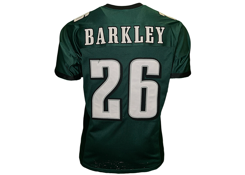 Saquon Barkley Unsigned Philadelphia Green Football Jersey