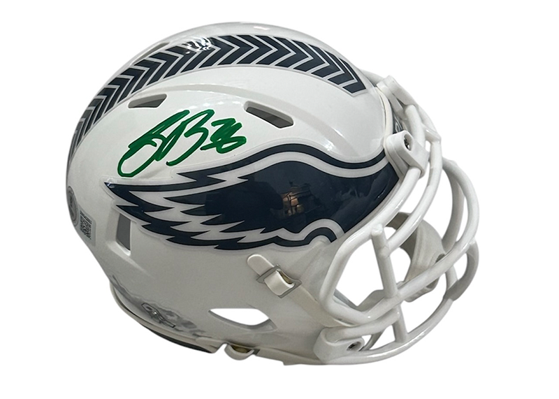 Saquon Barkley Signed Philadelphia Eagles Salute To Service Mini Helmet Beckett