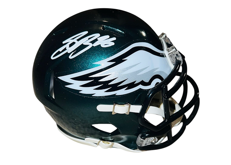 Saquon Barkley Signed Philadelphia Eagles Speed Mini Helmet Beckett