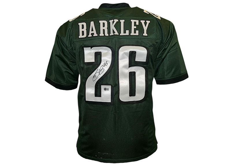 Saquon Barkley Signed Philadelphia Green Football Jersey Beckett