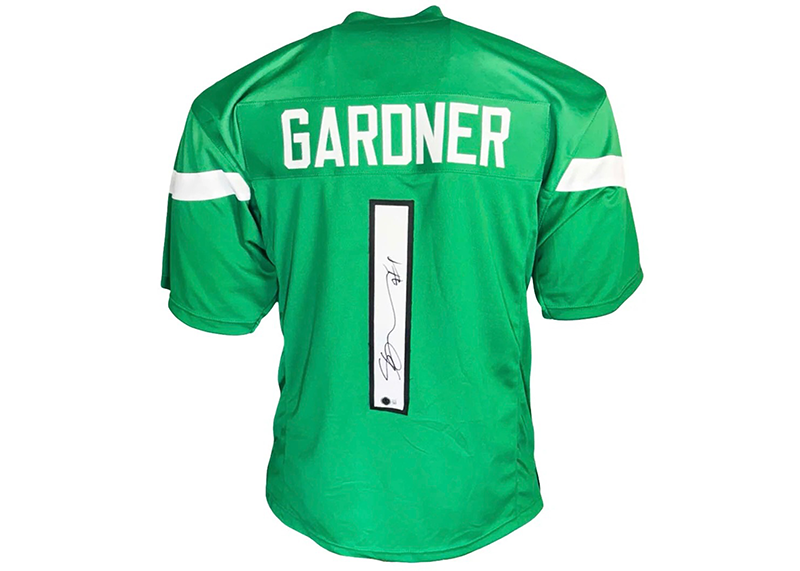 Sauce Gardner Signed Custom Green Football Jersey Beckett