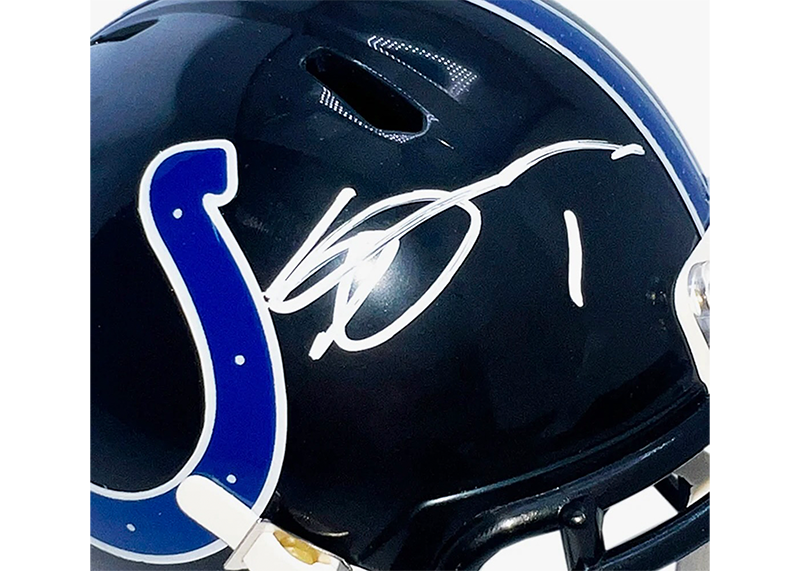 Sauce Gardner Signed Indianapolis Colts Alt 2023 Speed Mini Football Helmet Beckett