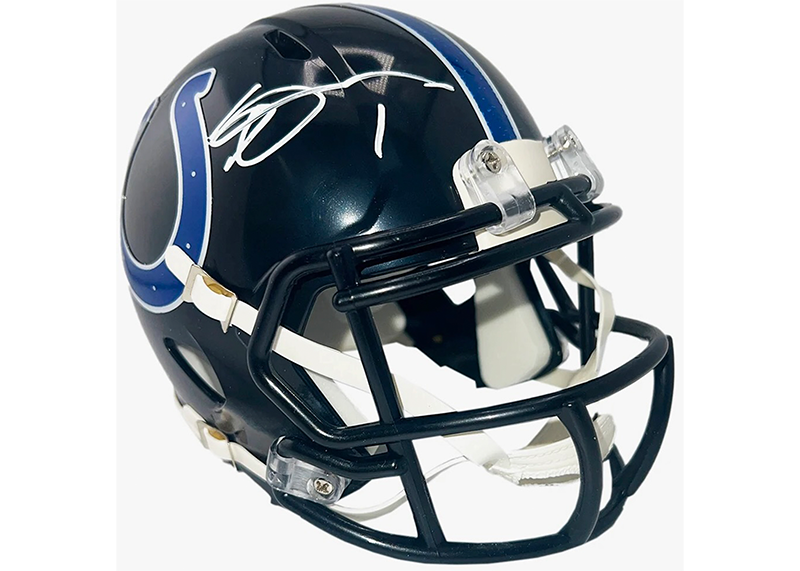 Sauce Gardner Signed Indianapolis Colts Alt 2023 Speed Mini Football Helmet Beckett