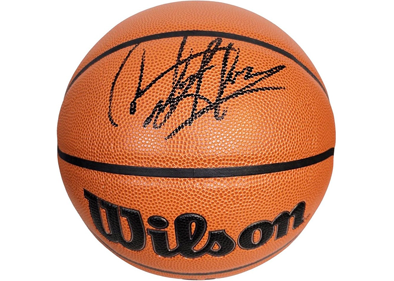 Dennis Rodman Signed Wilson Authentic Series NBA Basketball Silver Ink (Beckett)