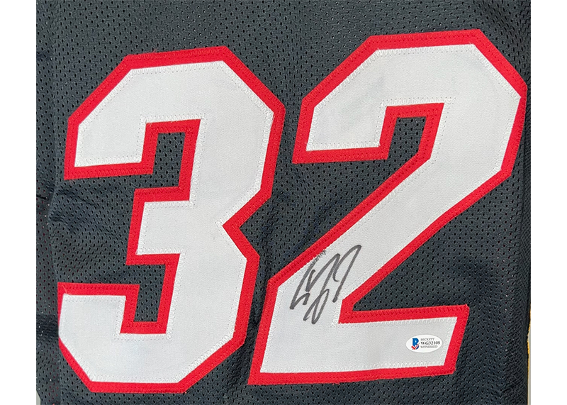 Shaquille O’Neal (Shaq) Signed Miami Black Basketball Jersey Beckett