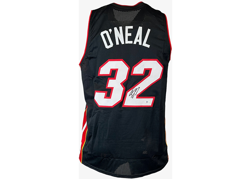 Shaquille O’Neal (Shaq) Signed Miami Black Basketball Jersey Beckett