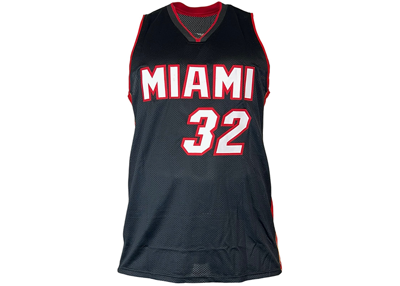 Shaquille O’Neal (Shaq) Signed Miami Black Basketball Jersey Beckett