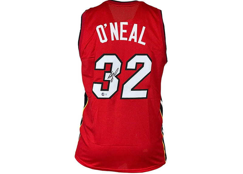 Shaquille O’Neal (Shaq) Signed Custom Miami Red Basketball Jersey Beckett