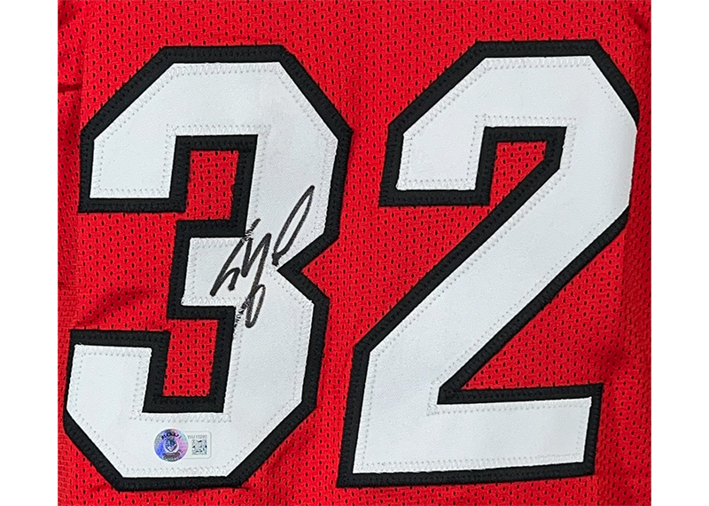 Shaquille O’Neal (Shaq) Signed Custom Miami Red Basketball Jersey Beckett