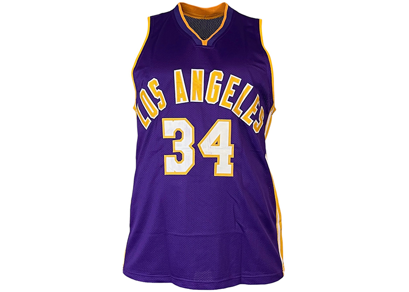 Shaquille O’Neal (Shaq) Signed Custom Purple Basketball Jersey Beckett